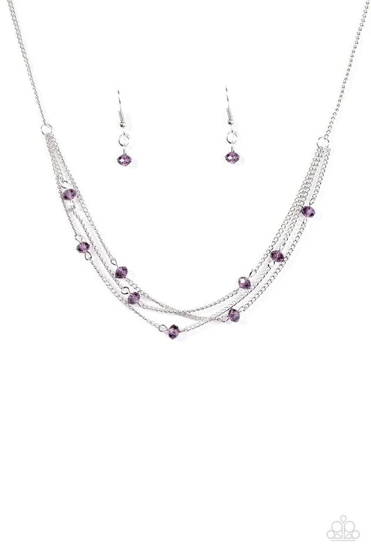 Paparazzi Necklace ~ Sparkle Brilliantly - Purple