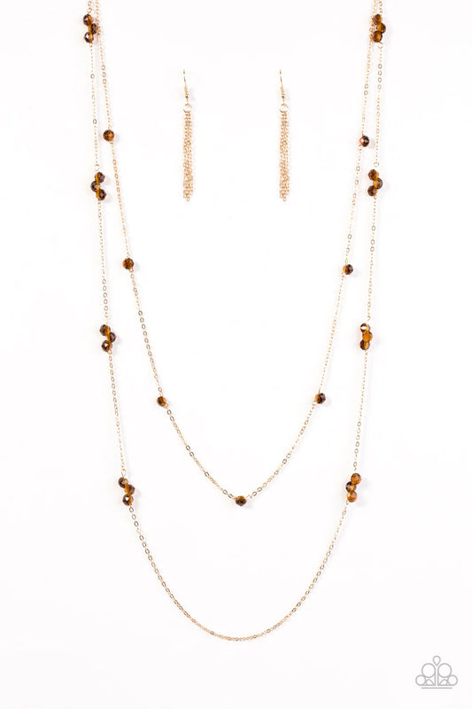 Paparazzi Necklace ~ Swag and Sparkle - Brown