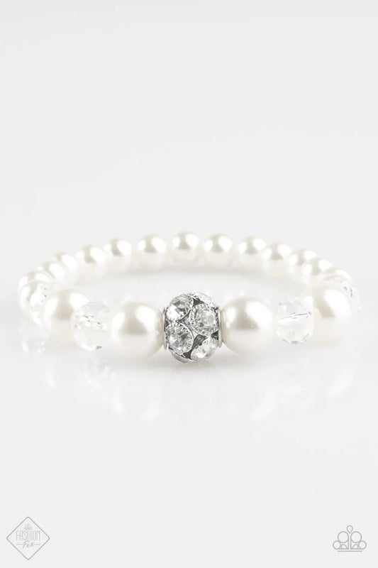 Paparazzi Bracelet ~ Lets Get Hitched!  - White