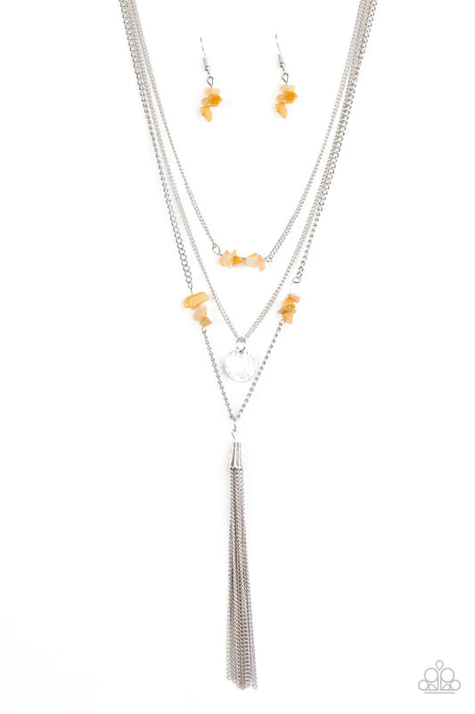Paparazzi Necklace ~ River Rock Rio - Yellow
