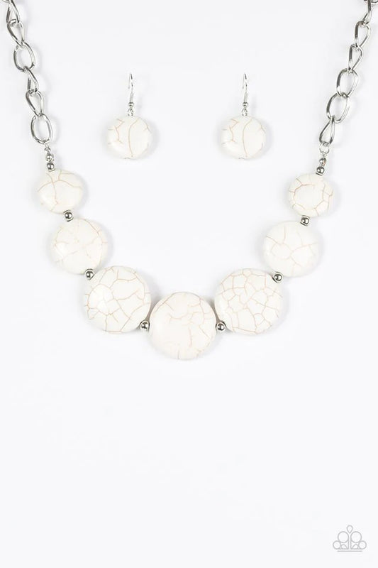 Paparazzi Necklace ~ Bedrock Betty - White