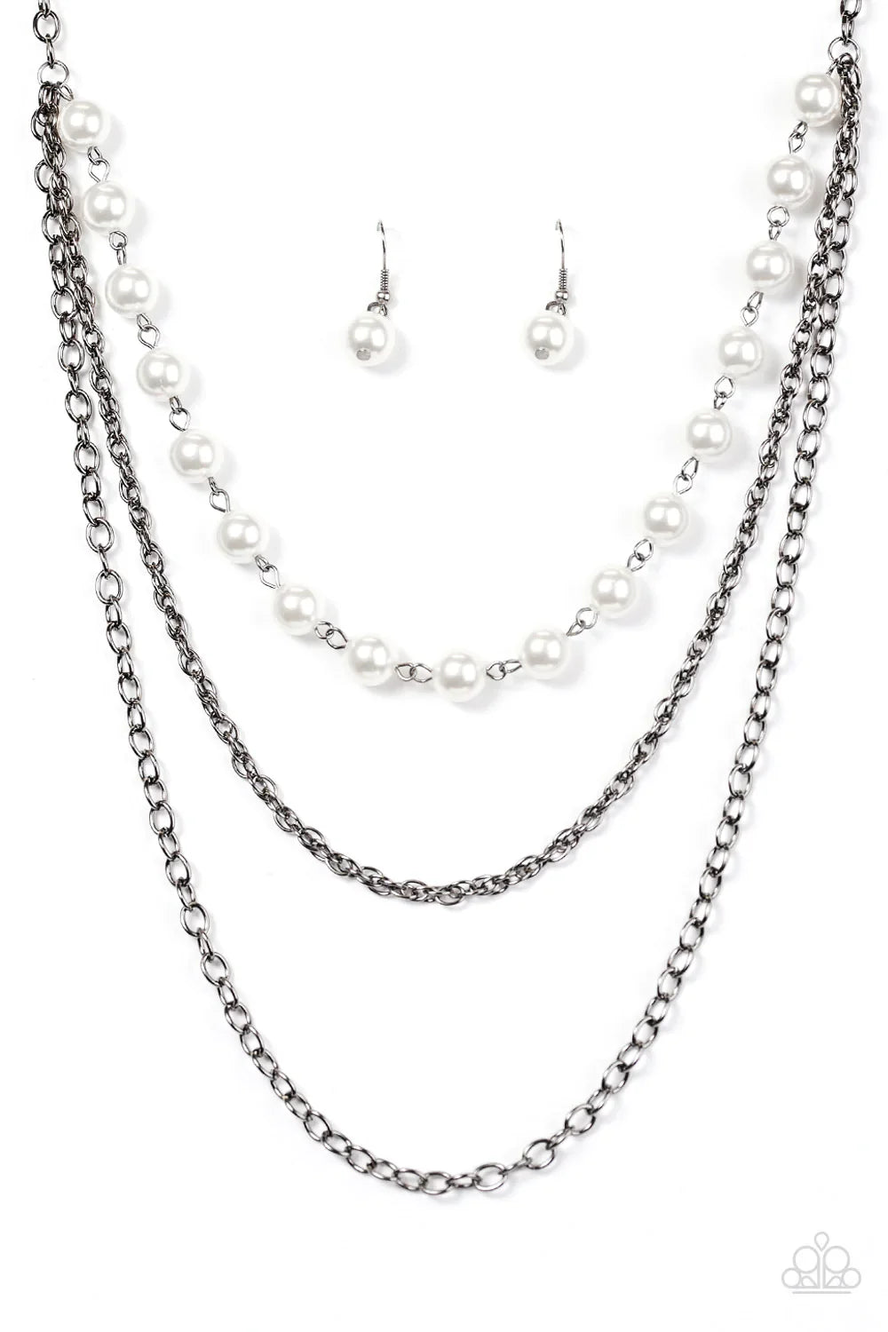 Paparazzi Necklace ~ Right On The Money - White