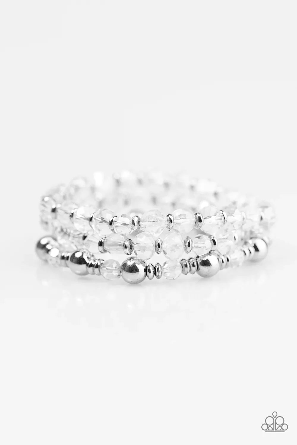 Paparazzi Bracelet ~ Magnificently Metro - White