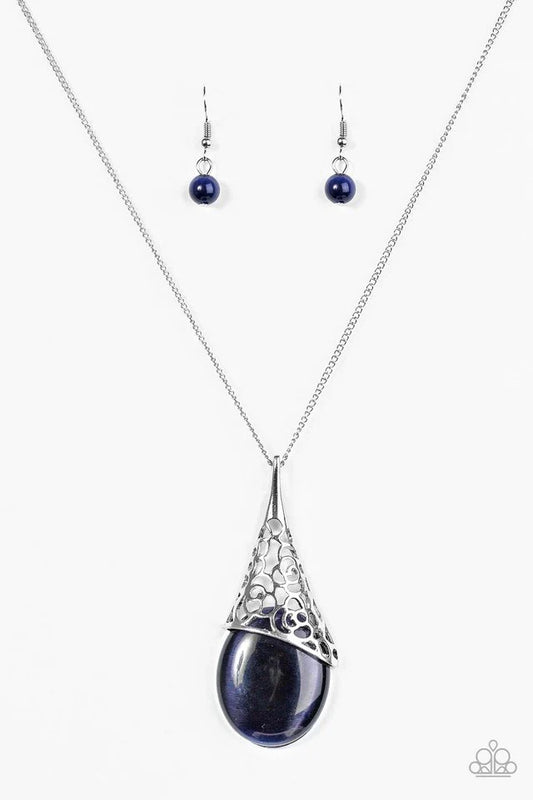 Paparazzi Necklace ~ Lets Take A MOONWALK - Blue