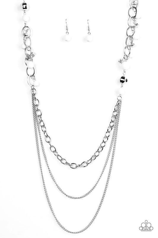 Paparazzi Necklace ~ Carefree and Capricious - White