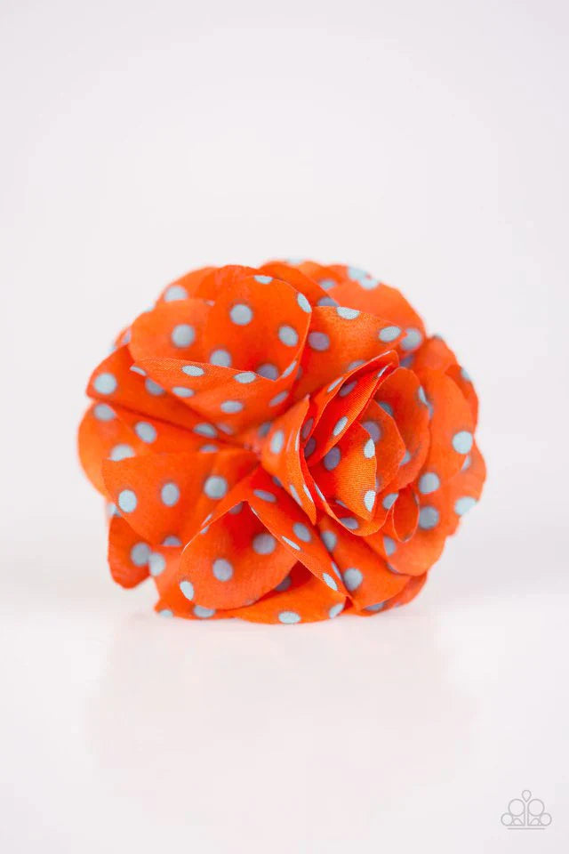 Paparazzi Hair Accessories ~ Polka and Petals - Orange