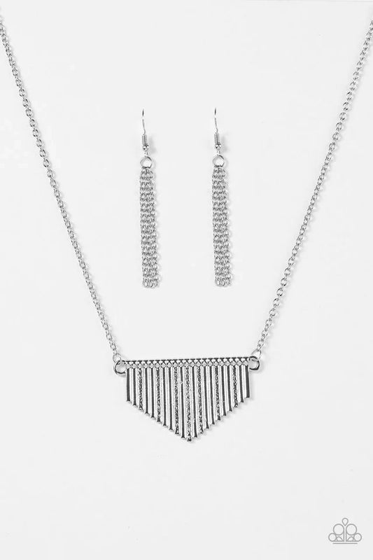 Paparazzi Necklace ~ Imperially Industrial - Silver