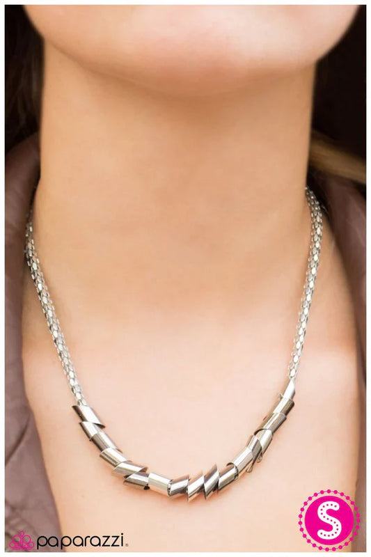 Paparazzi Necklace ~ High Caliber - Silver