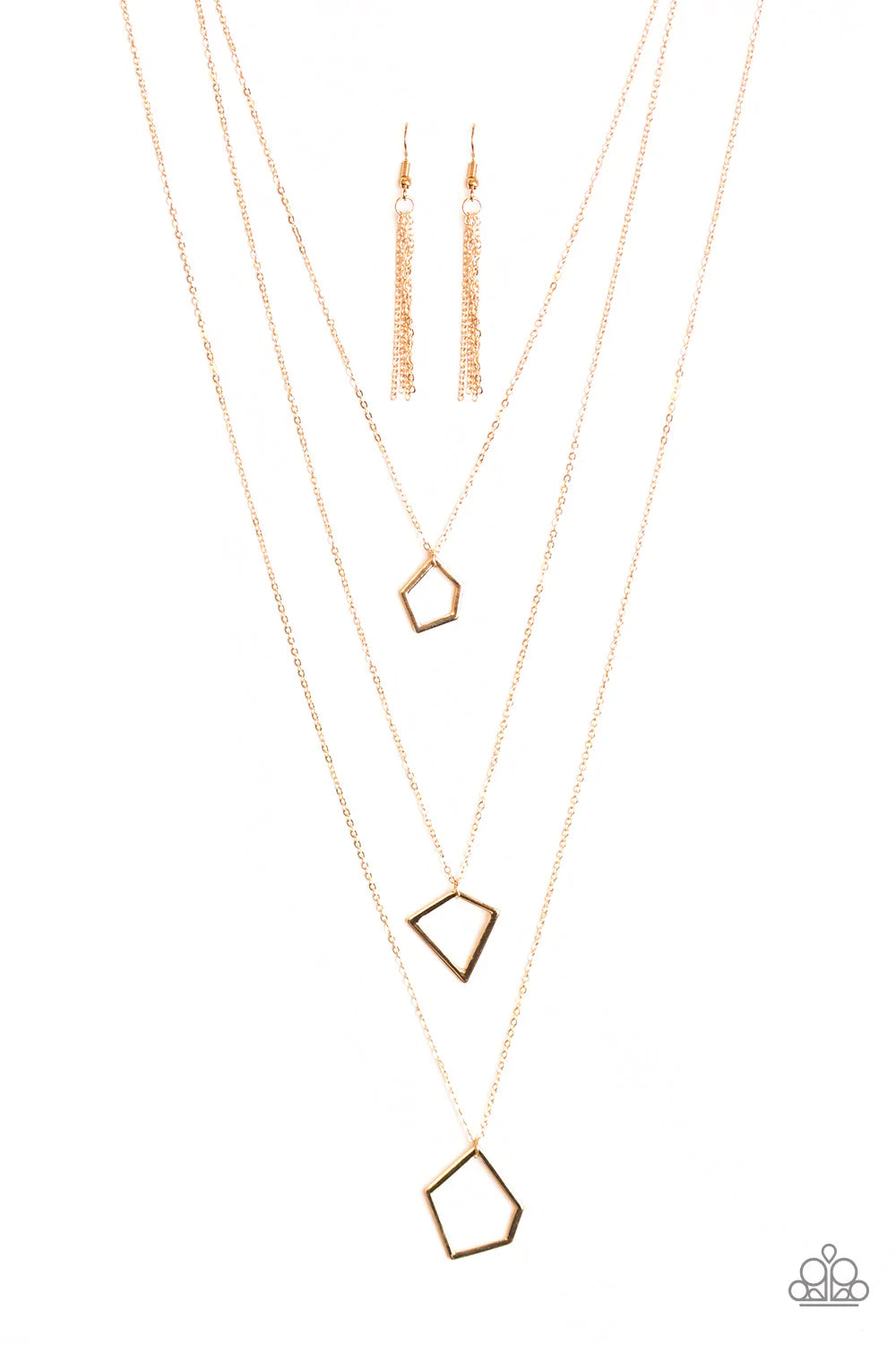 Paparazzi Necklace ~ Youre GEO-ing Down! - Gold