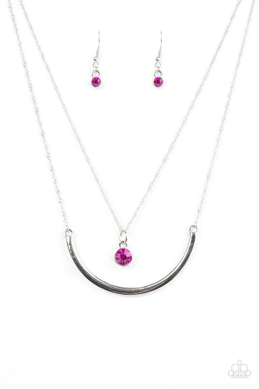 Paparazzi Necklace ~ Moonlit Metro - Pink