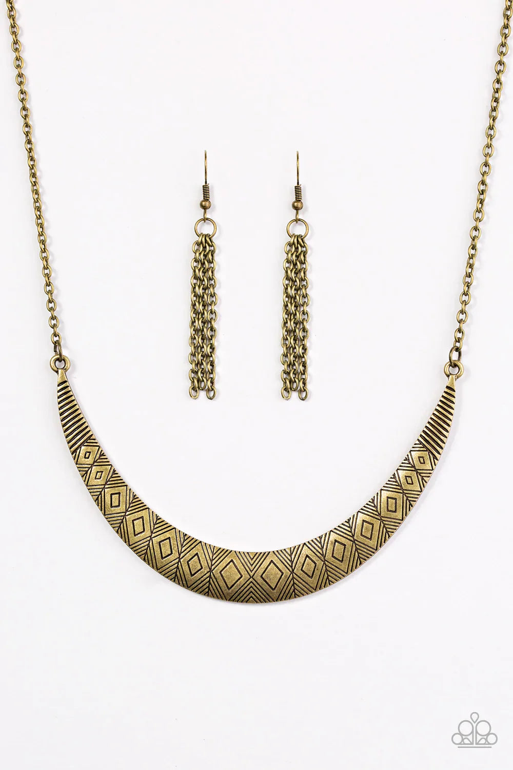Paparazzi Necklace ~ Going So MOON? - Brass