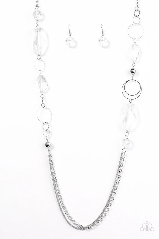 Paparazzi Necklace ~ A JEWEL In The Rough - White
