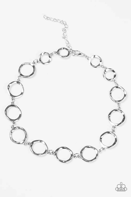 Paparazzi Necklace ~ Cave Tour - Silver