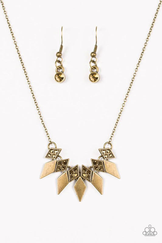 Paparazzi Necklace ~ Over The Edge - Brass