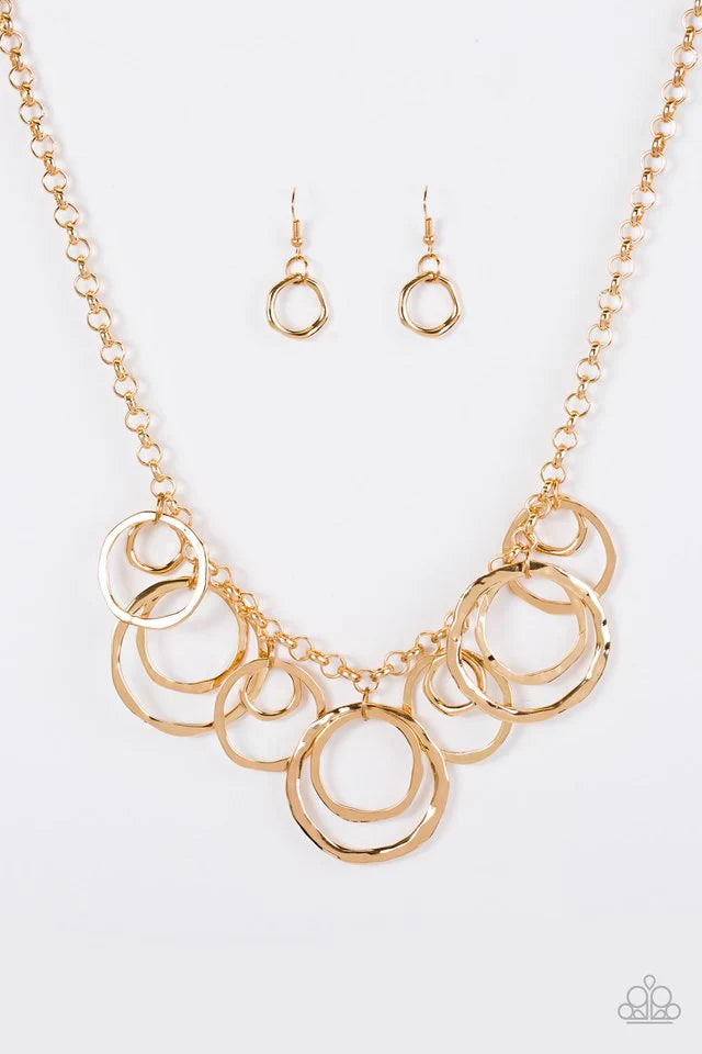 Paparazzi Necklace ~ Tour de FIERCE - Gold