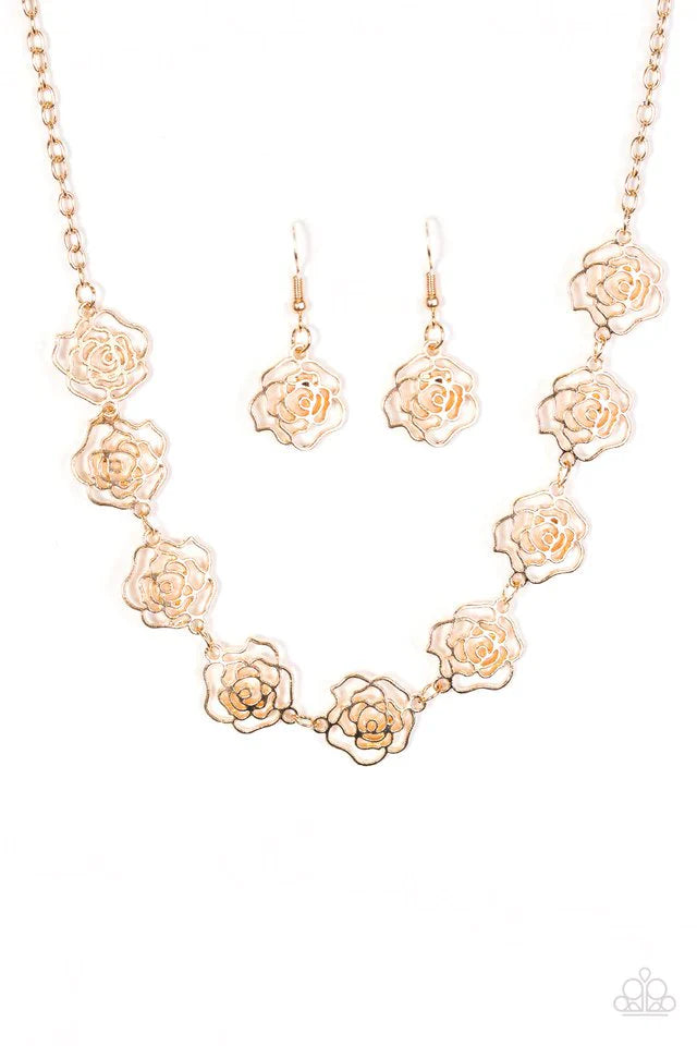 Paparazzi Necklace ~ Fleur de Flirt - Gold