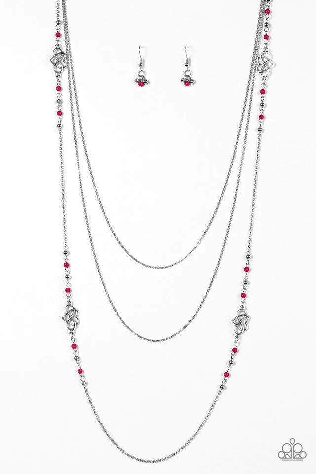 Paparazzi Necklace ~ Love Every Day - Pink