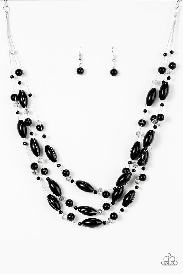 Paparazzi Necklace ~ Happy Is The Bride - Black
