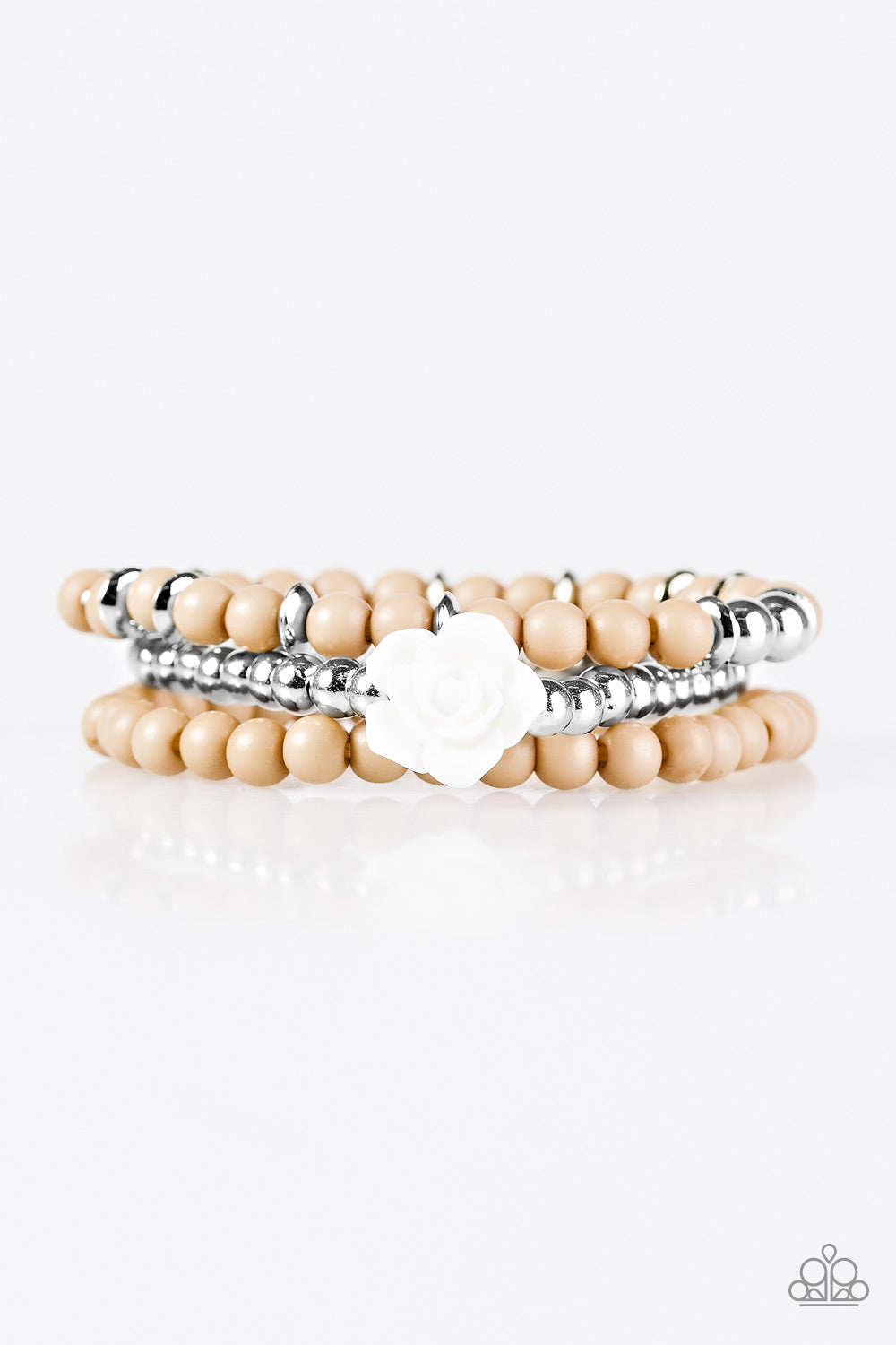 Paparazzi Bracelet ~ Waltzing Wildflowers - Brown