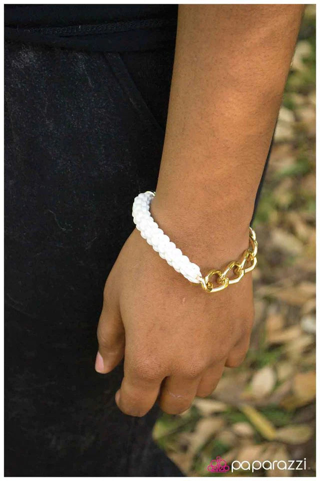 Paparazzi Bracelet ~ Crawling with Confidence - White