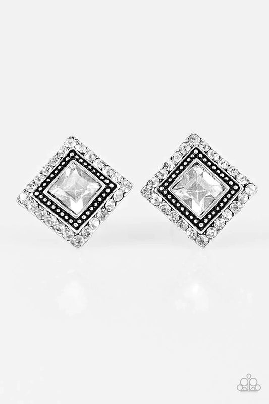 Paparazzi Earring ~ Let Me Entertain You - White