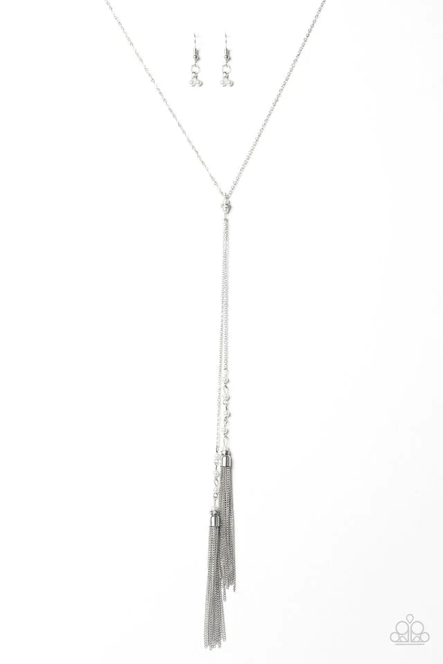 Paparazzi Necklace ~ Tassel Temptation - White
