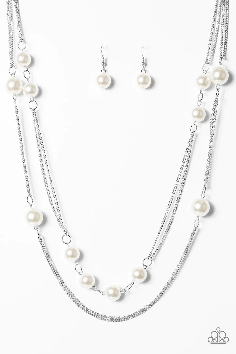 Paparazzi Necklace ~ My Main GLAM - White