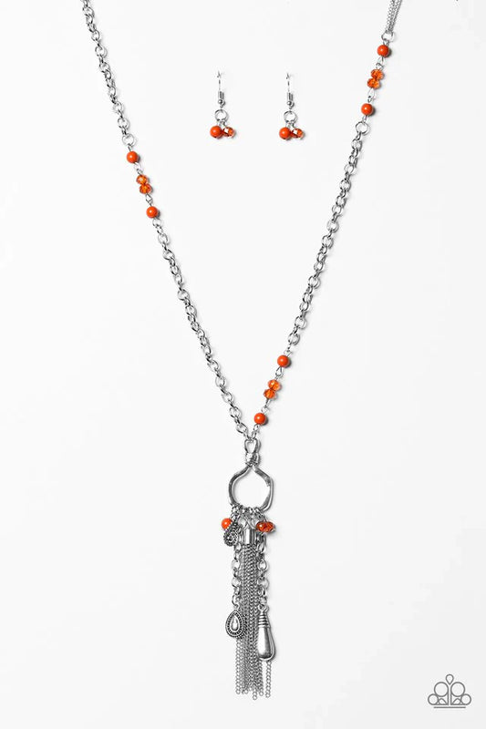 Paparazzi Necklace ~ Whimsically Wayward - Orange