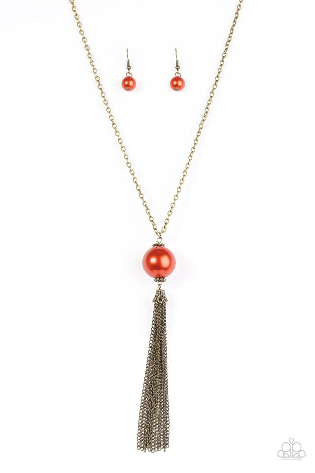 Paparazzi Necklace ~ Be A Boss - Orange