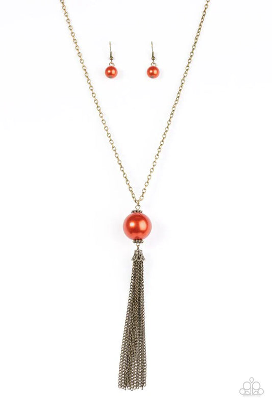 Paparazzi Necklace ~ Be A Boss - Orange