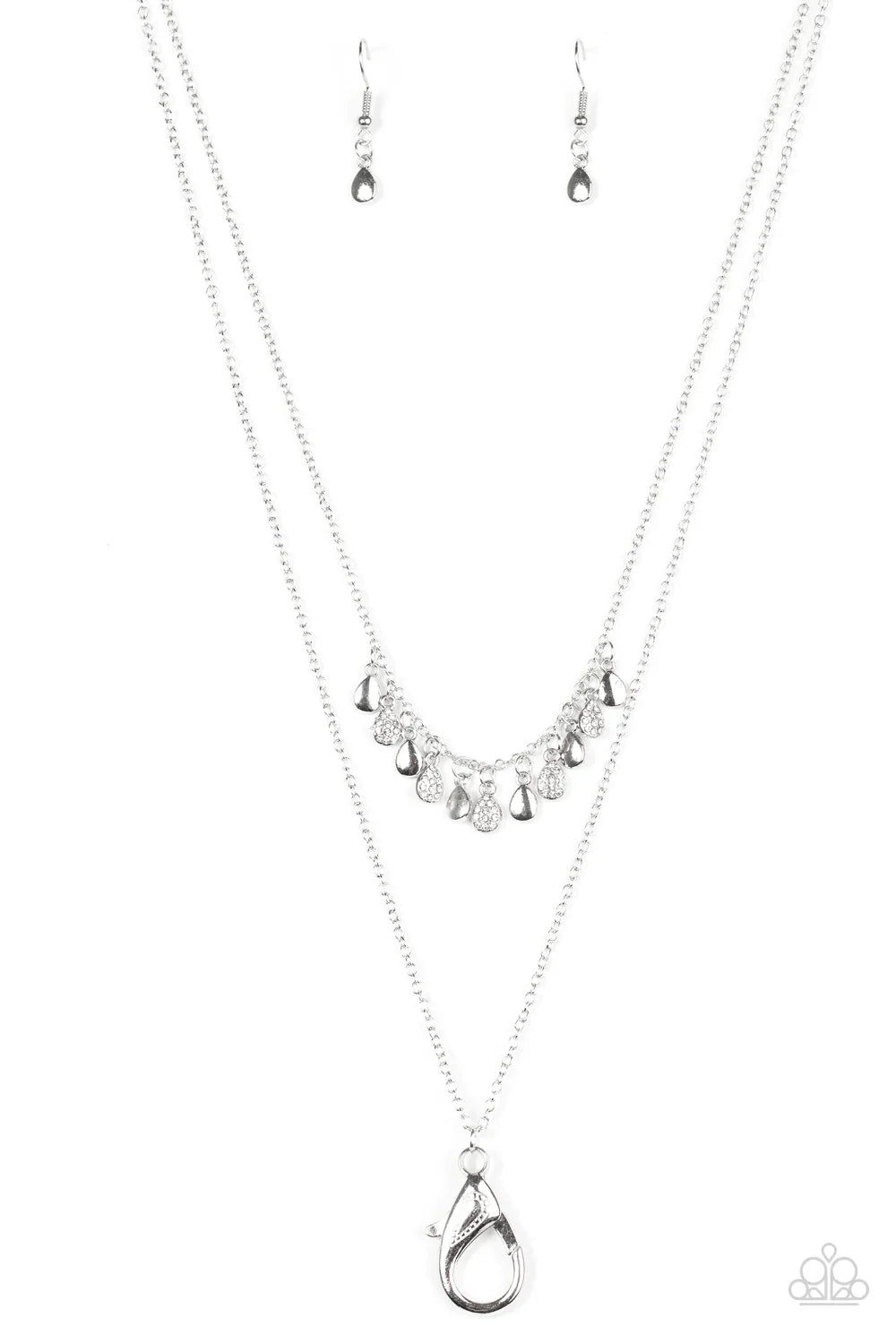 Paparazzi Necklace ~ Radiant Rainstorms - White