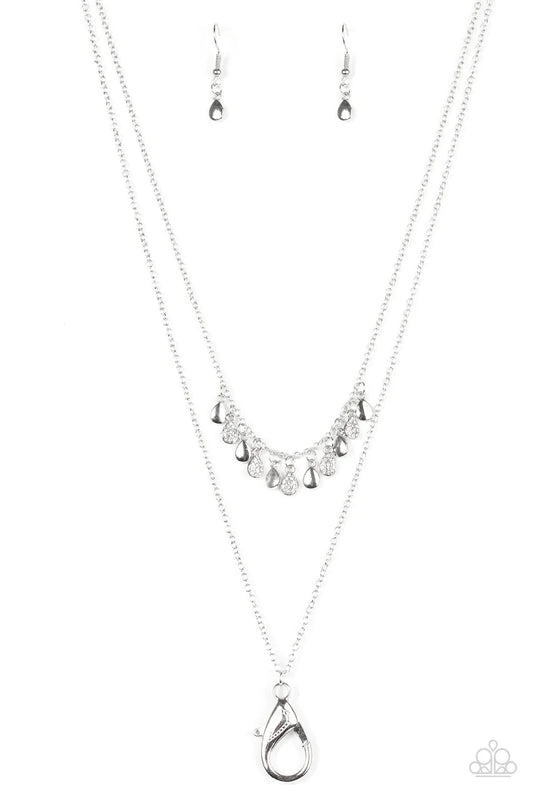 Paparazzi Necklace ~ Radiant Rainstorms - White