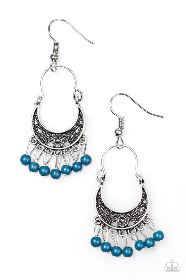 Paparazzi Earring ~ Hopelessly Houston - Blue