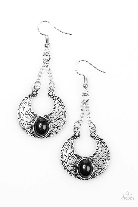 Paparazzi Earring ~ Anasazi Sands - Black