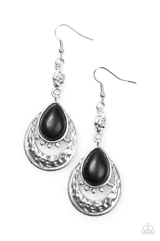 Paparazzi Earring ~ Take Me To The River - Black