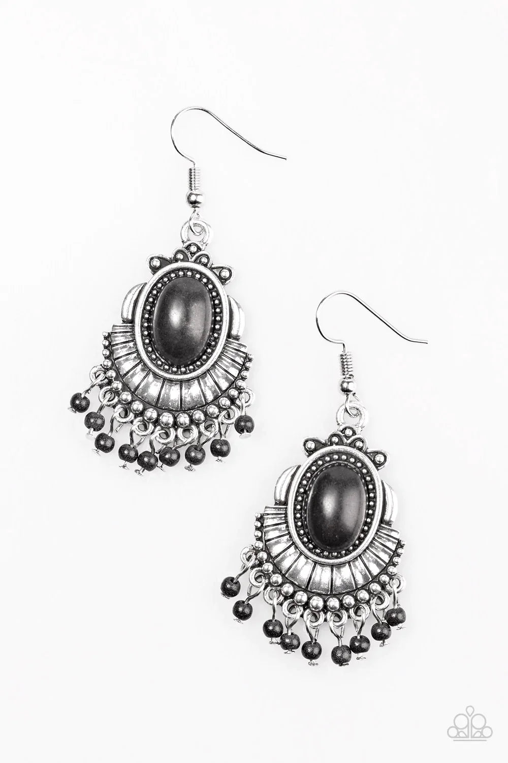 Paparazzi Earring ~ Incan Empress - Black