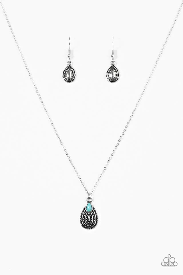 Paparazzi Necklace ~ Desert Storm - Blue