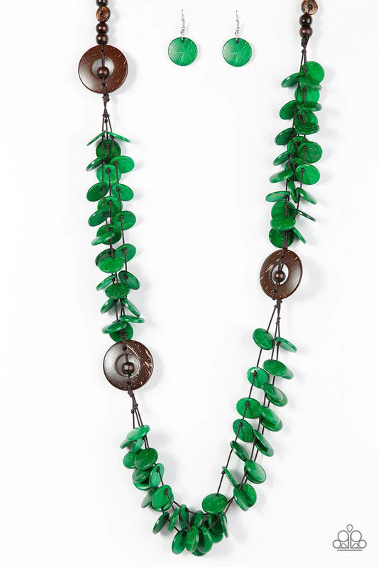 Paparazzi Necklace ~ Greetings From Tahiti - Green