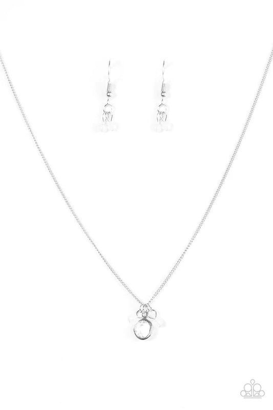 Paparazzi Necklace ~ Always GLASSY - White