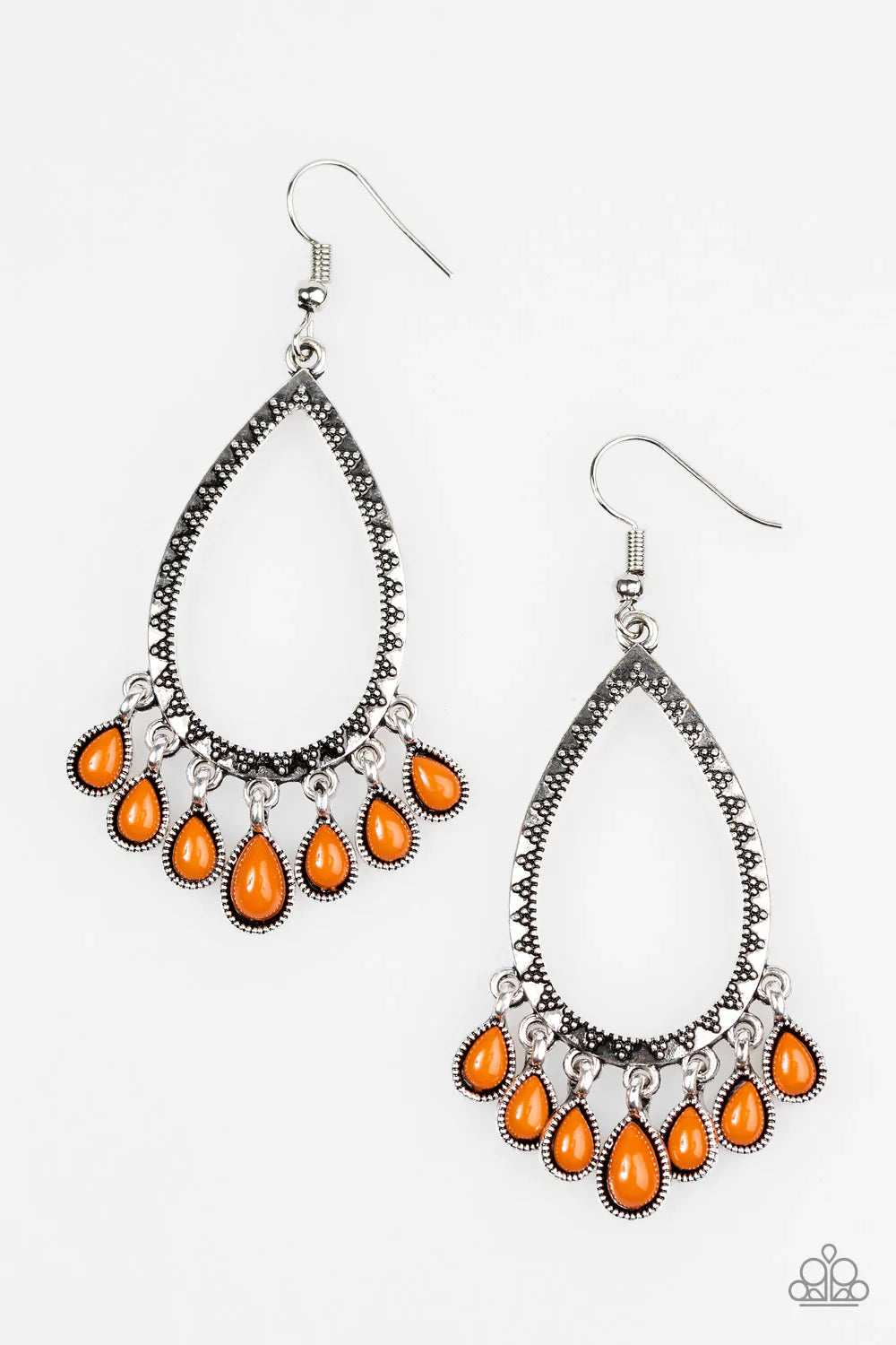 Paparazzi Earring ~ Radiant Bursts - Orange
