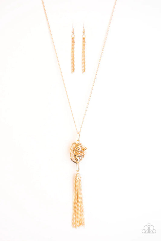 Paparazzi Necklace ~ Seriously Twisted - Gold