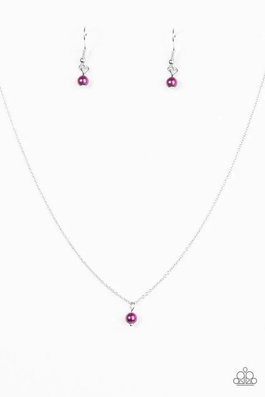 Paparazzi Necklace ~ Dainty and Demure - Purple