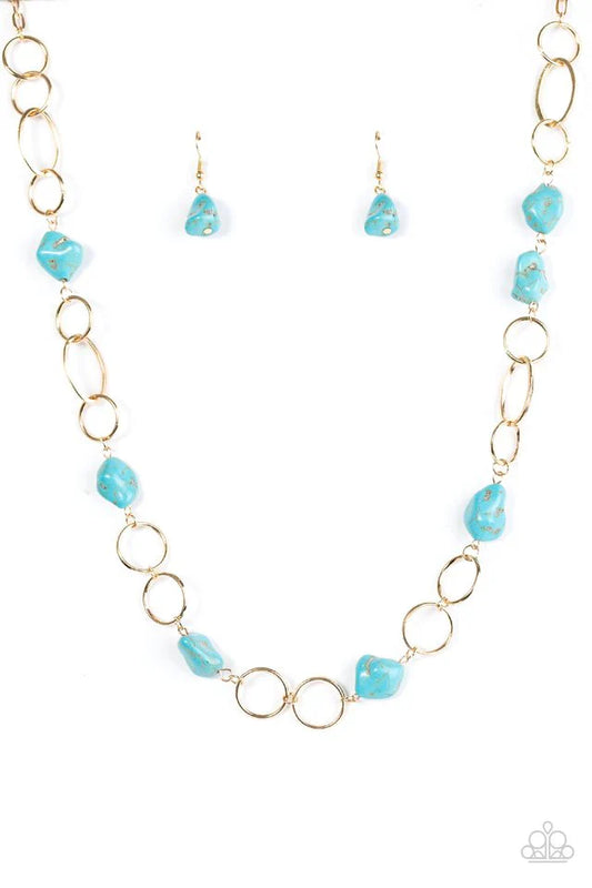 Paparazzi Necklace ~ Canyon Trip - Blue