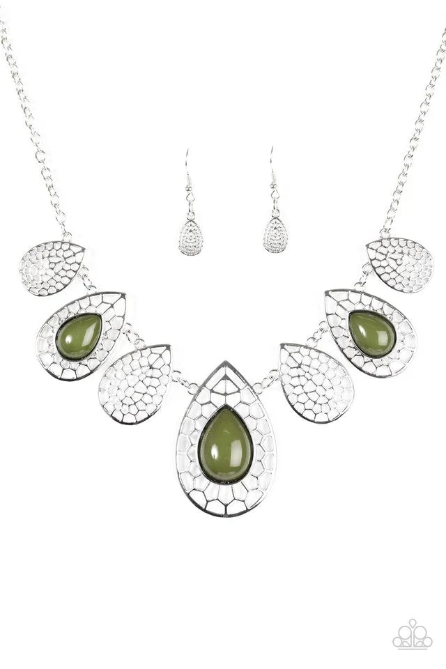 Paparazzi Necklace ~ Jungle Jane - Green