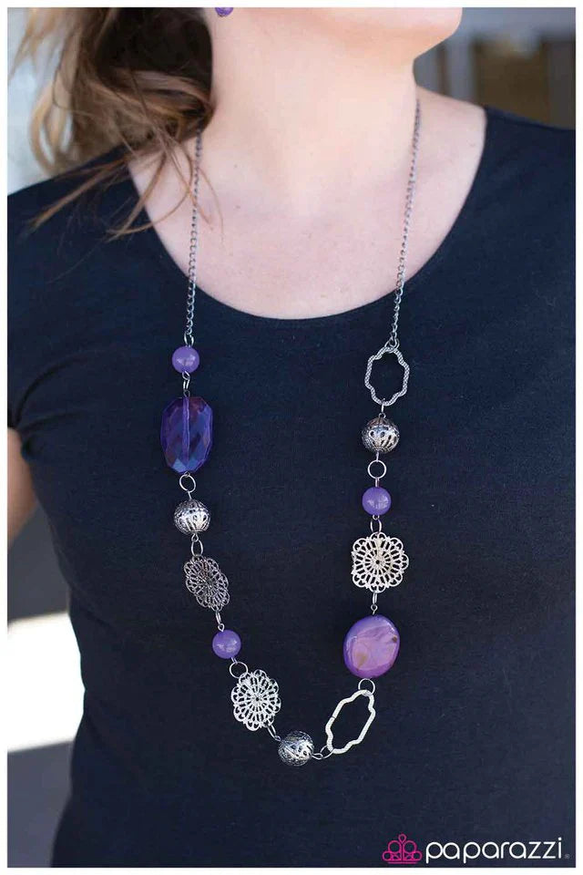 Paparazzi Necklace ~ Come As You Are - Purple