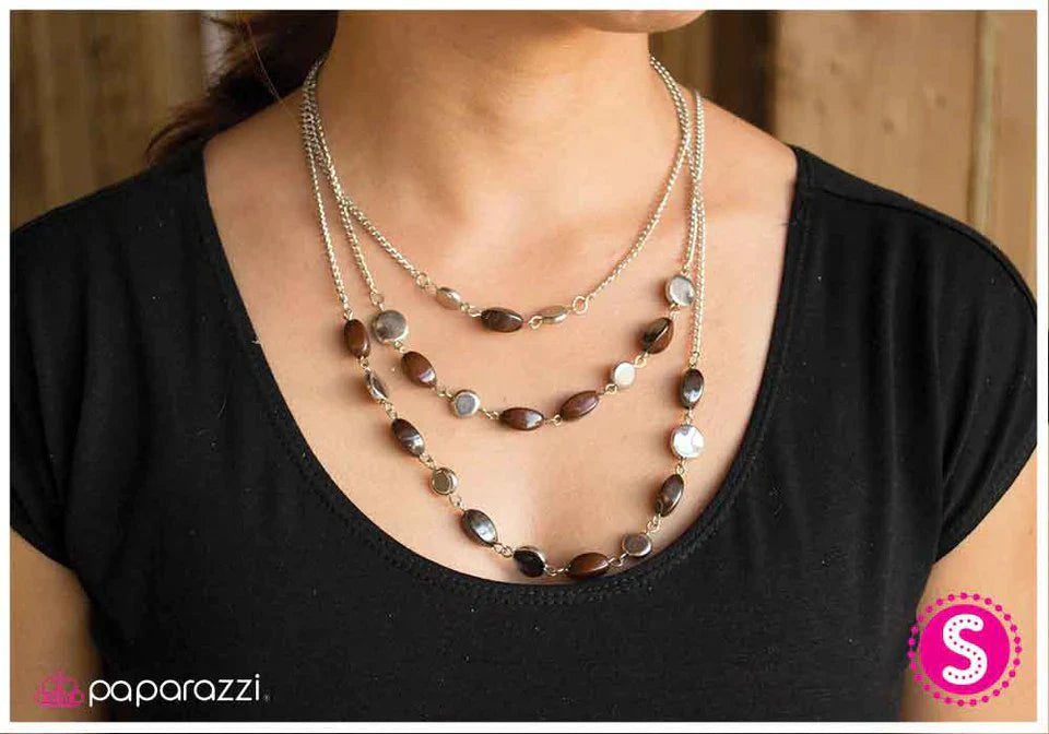 Paparazzi Necklace ~ Take A Look At Me Now - Brown