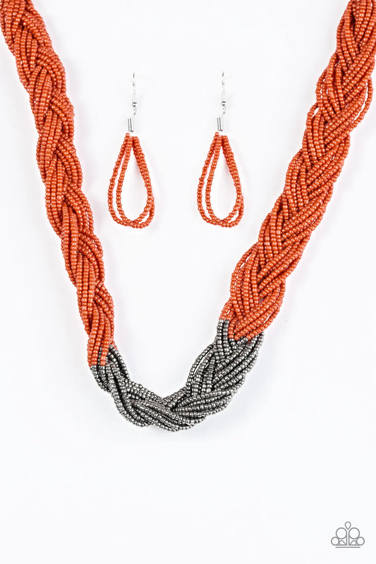 Paparazzi Necklace ~ Brazilian Brilliance - Orange