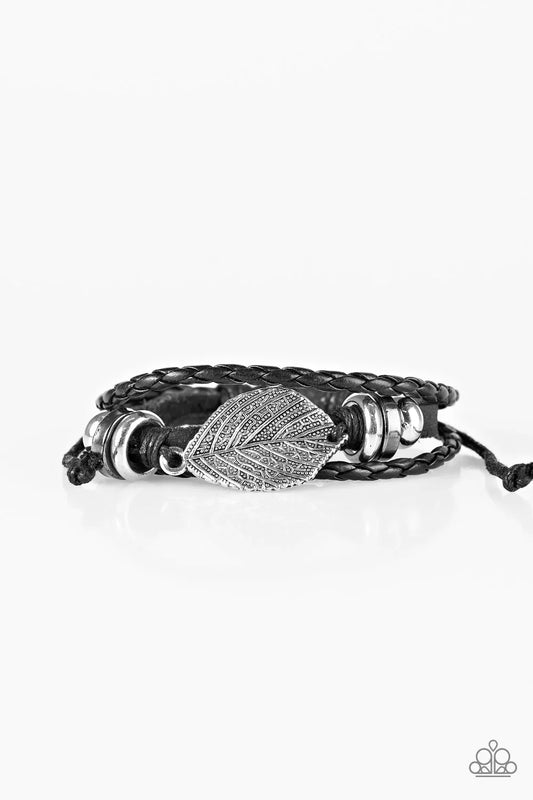 Paparazzi Bracelet ~ Forest Find - Black