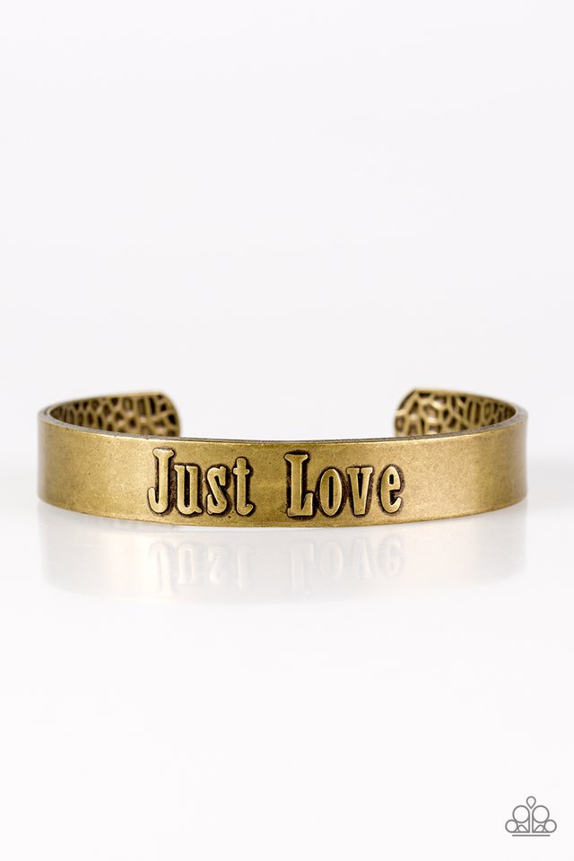Paparazzi Bracelet ~ Just Love - Brass