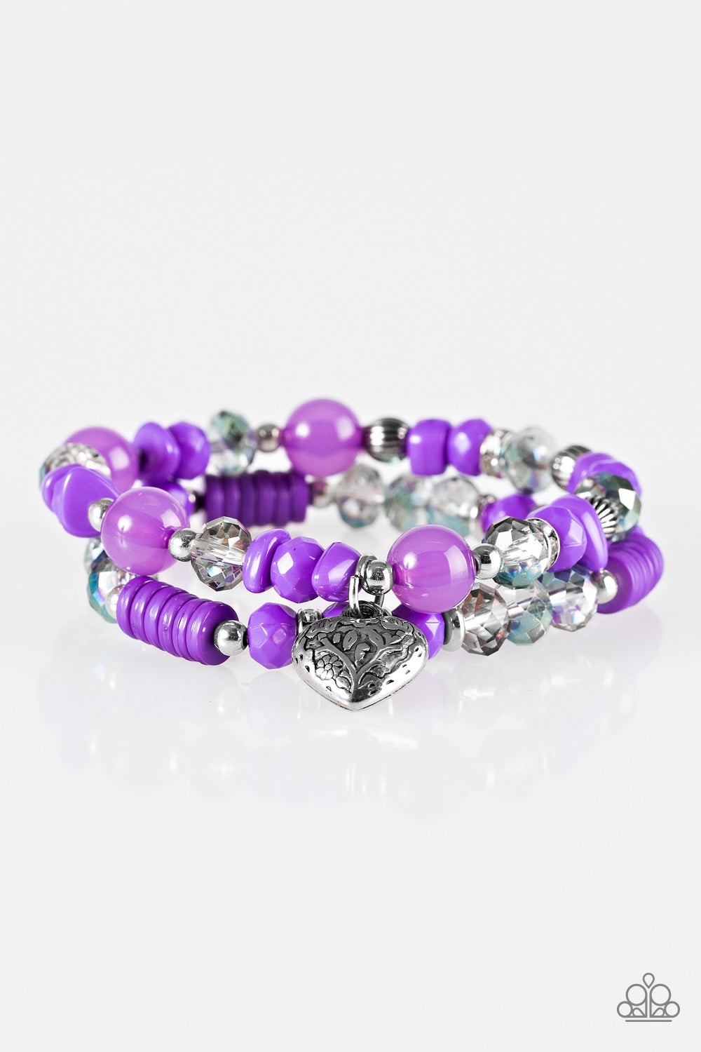 Paparazzi Bracelet ~ Writing My Own Love Story - Purple